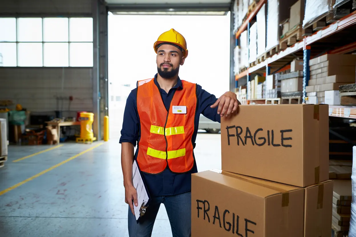 Travailleur en mission intérim sur chantier