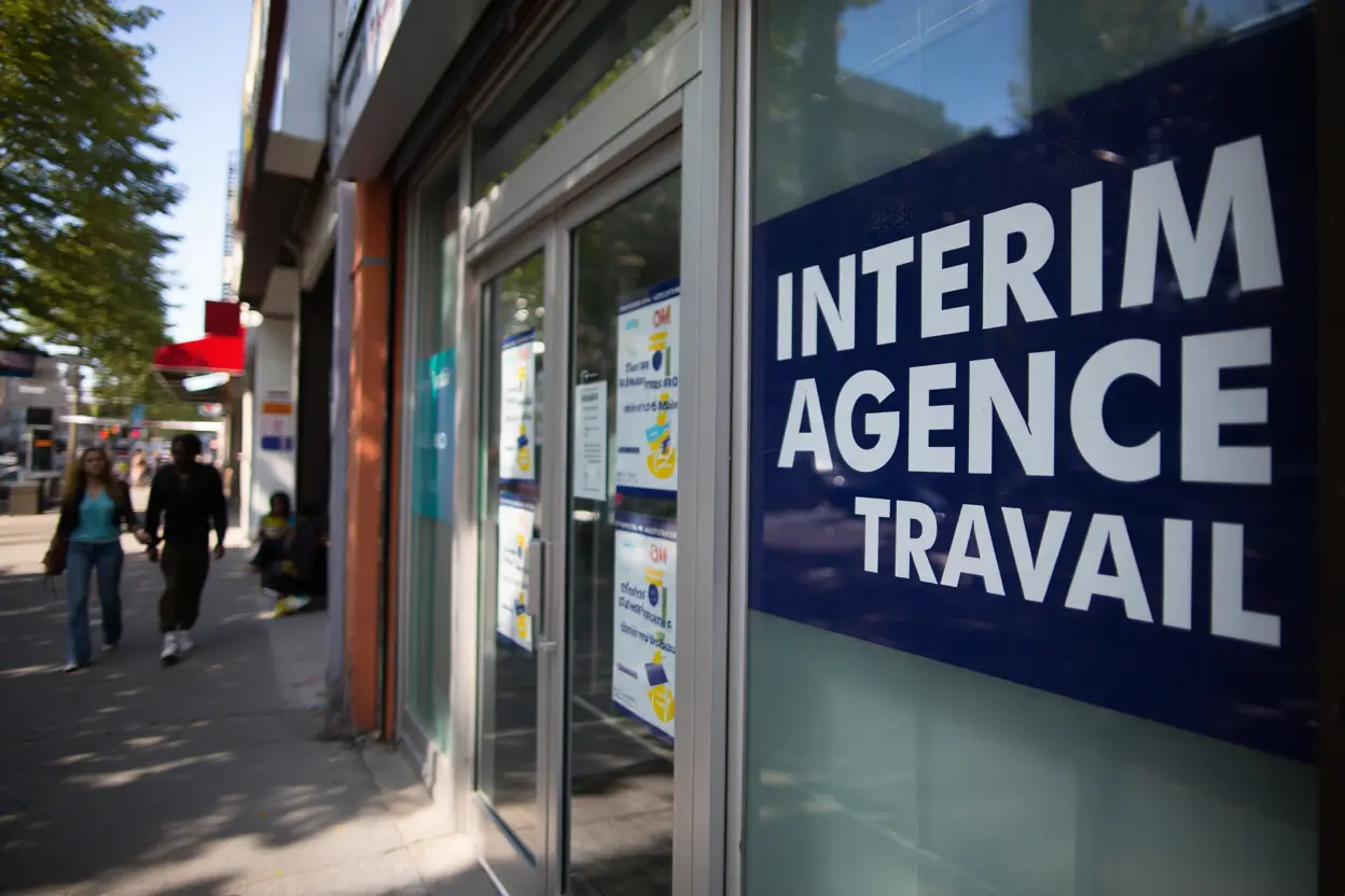 Diagramme montrant les trois acteurs de l'intérim