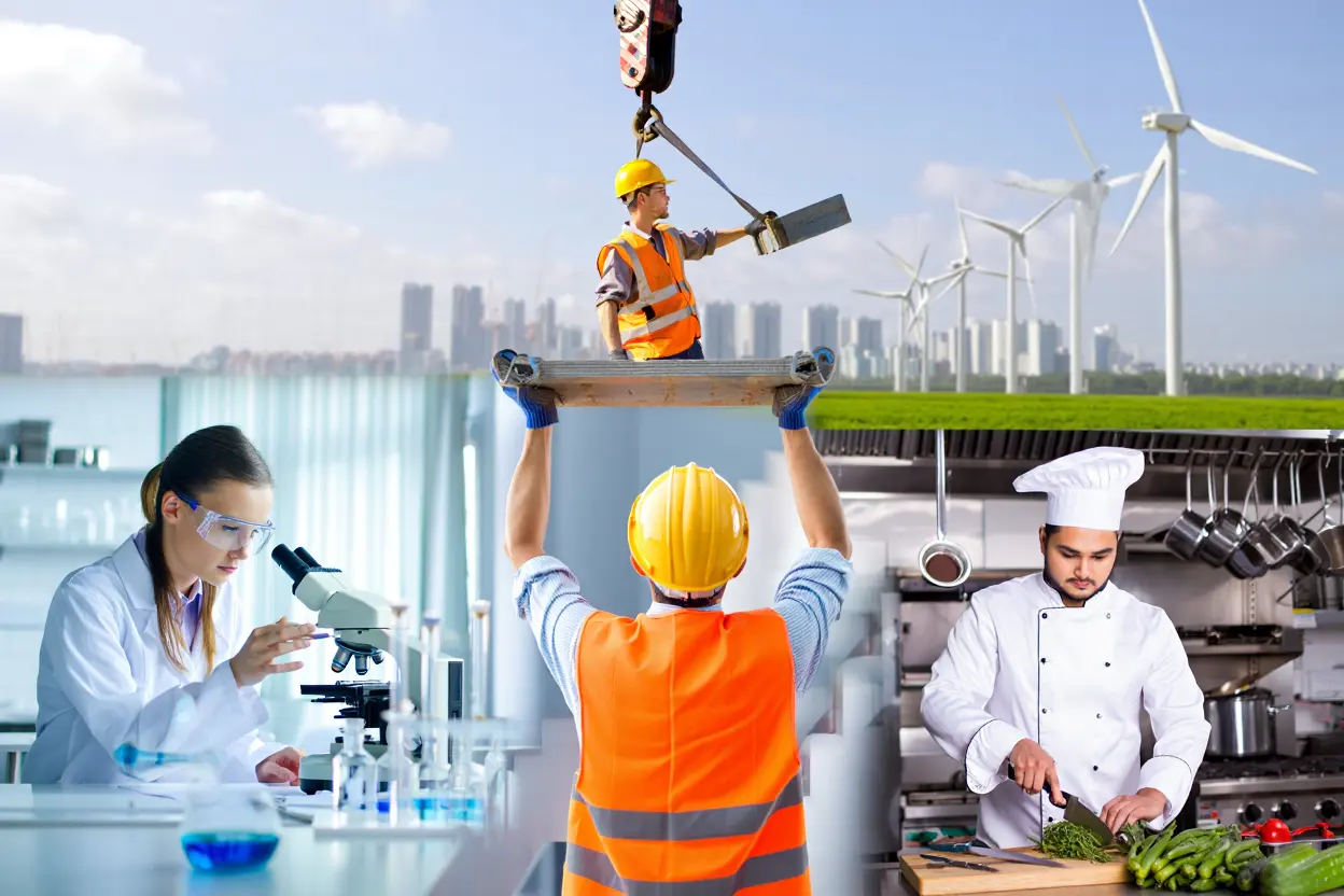 Différents secteurs recrutant en intérim