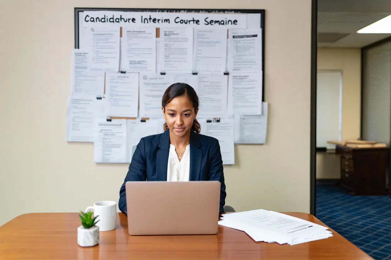 Formulaire de candidature intérim d'une semaine en ligne