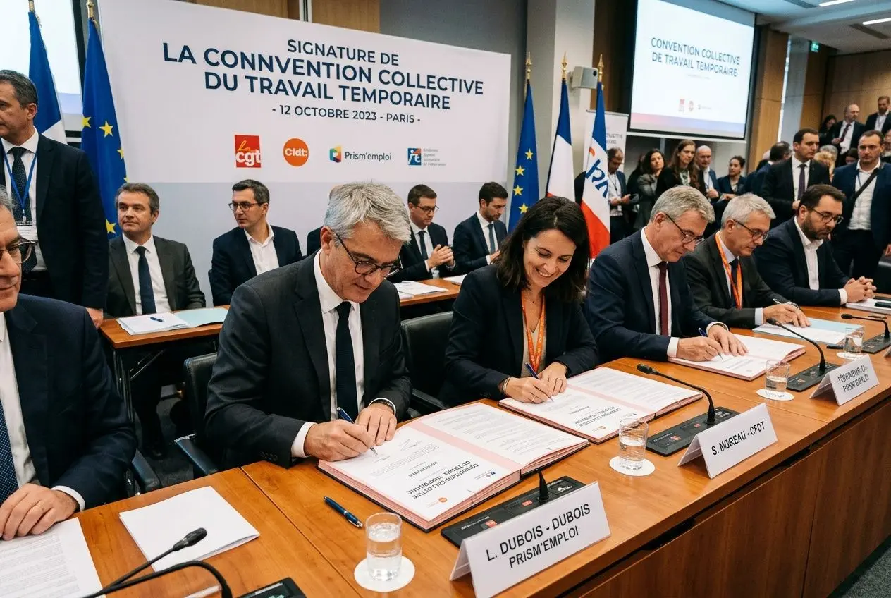 Document convention collective avec codes IDCC