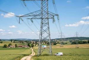 Pylônes électriques du réseau de transport RTE