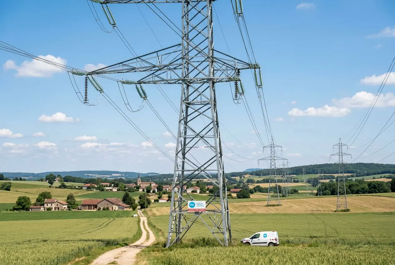 Pylônes électriques du réseau de transport RTE
