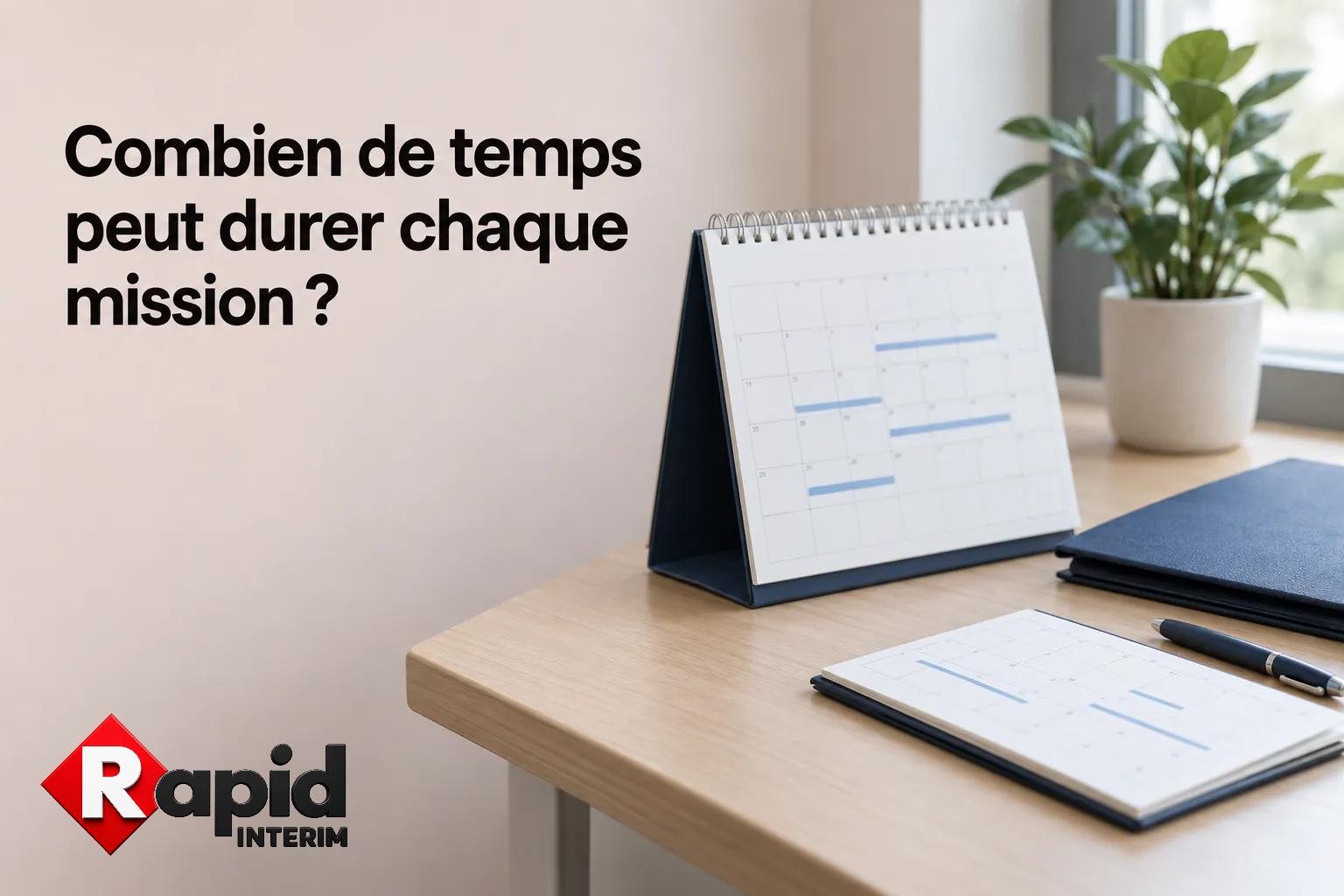 Calendrier et documents sur un bureau, avec un calendrier et des feuilles près d’un carnet et d’un plant.
